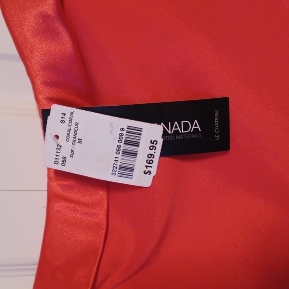 Le Chateau Orange Strapless Dress - Picture 11 of 15